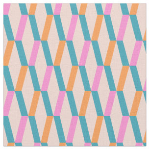 Vintage geometric abstract colorful pattern fabric