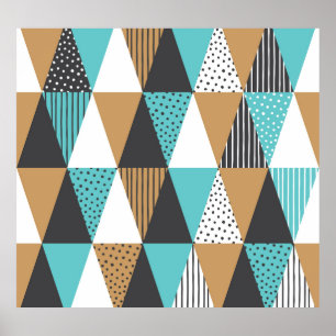 Vintage Geometric: Abstract Illustration. Poster