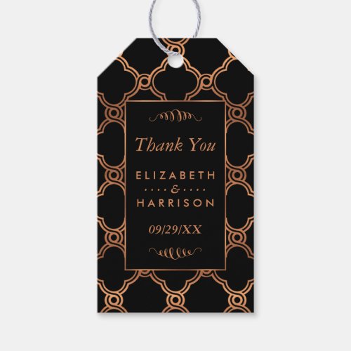 Vintage Geometric Art Deco Gatsby Wedding Favor Gift Tags