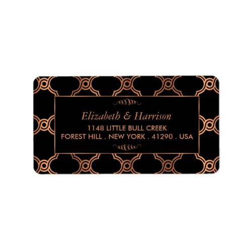 Vintage Geometric Art Deco Gatsby Wedding Label