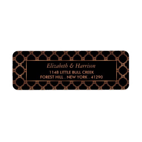 Vintage Geometric Art Deco Gatsby Wedding Label