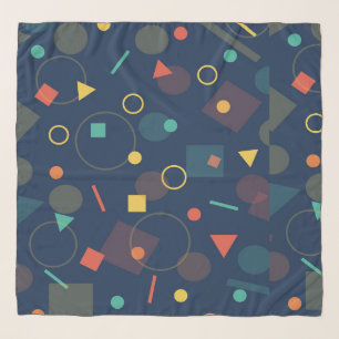 Vintage Geometric Art Pattern Geometric Photograph Scarf