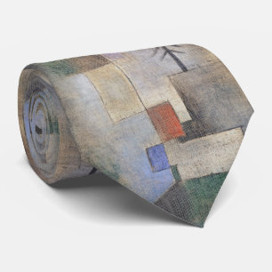 Vintage Geometric Canvas - Abstract Art Neck Tie