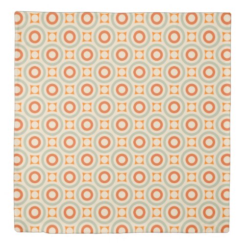 Vintage Geometric Circle Pattern Duvet Cover