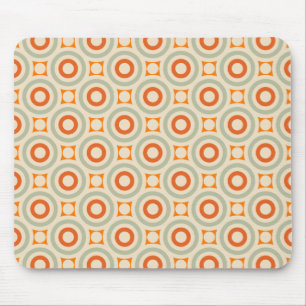 Vintage Geometric Circle Pattern Mouse Pad