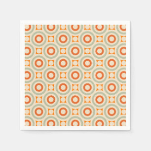 Vintage Geometric Circle Pattern Napkins