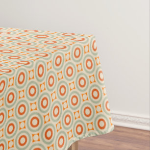 Vintage Geometric Circle Pattern Tablecloth