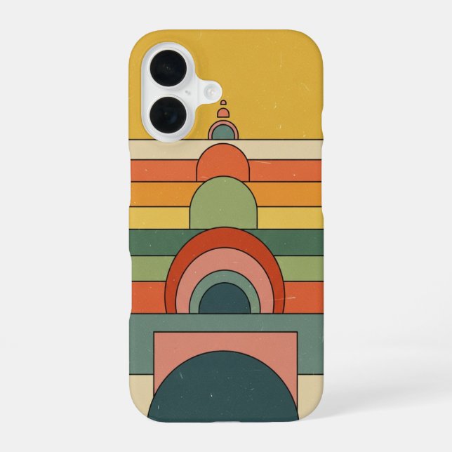 Vintage Geometric Horizon iPhone Case (Back)
