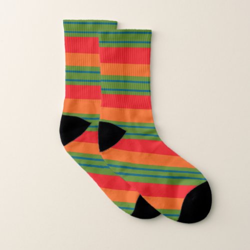 vintage geometric line pattern socks