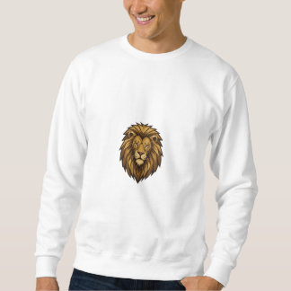 Vintage Geometric Lion Emblem  Sweatshirt