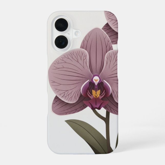 Vintage Geometric Orchid iPhone Case (Back)