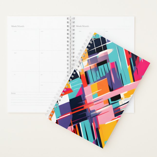 Vintage geometric pattern 2024 planner (Display)