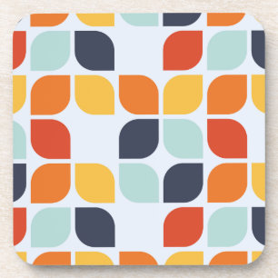 Vintage Geometric Pattern Beverage Coaster