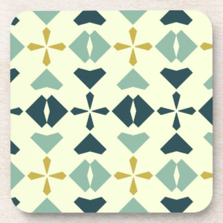 Vintage Geometric Pattern Beverage Coaster