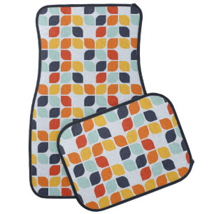 Vintage Geometric Pattern Car Floor Mat