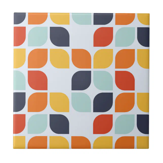 Vintage Geometric Pattern Ceramic Tile | Zazzle