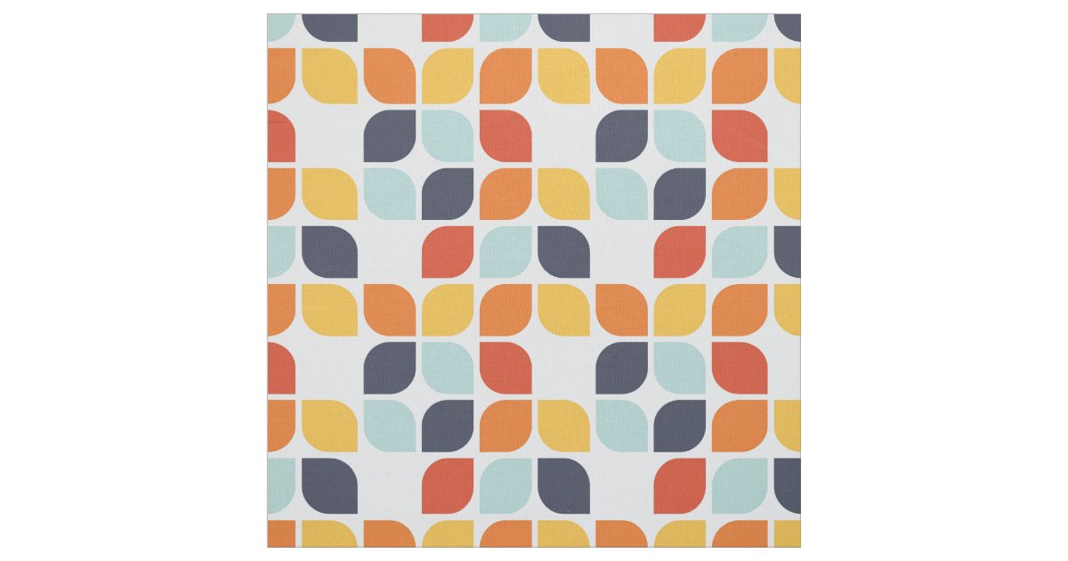 Vintage Geometric Pattern Fabric | Zazzle