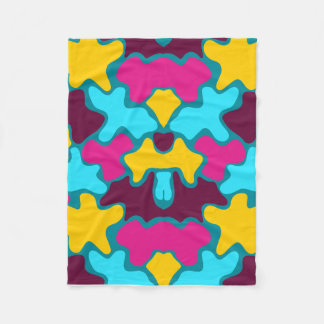 Vintage Geometric Pattern  Fleece Blanket