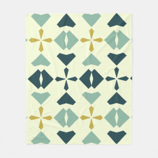 Vintage Geometric Pattern  Fleece Blanket