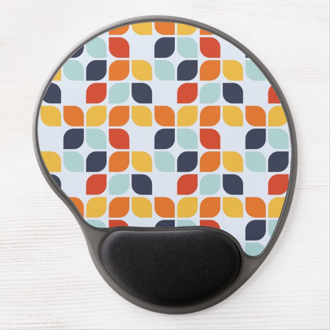 Vintage Geometric Pattern Gel Mouse Pad (Front)