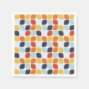 Vintage Geometric Pattern Napkins