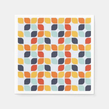 Vintage Geometric Pattern Napkins by trendzilla at Zazzle