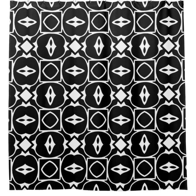 Vintage geometric pattern. Repeating elements styl Shower Curtain (Front)