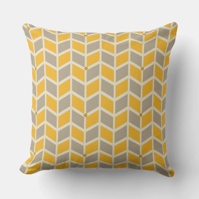 Vintage Geometric Pattern  Throw Pillow (Front)