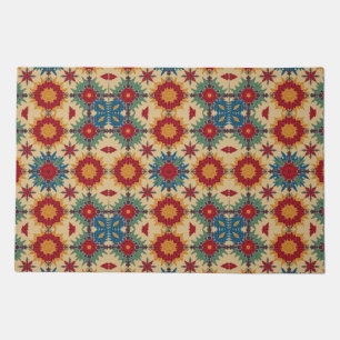 vintage Geometric Quilt Block Art Pattern Doormat