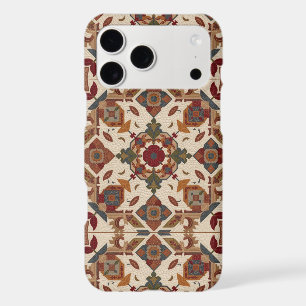 vintage Geometric Quilt Block Art Pattern iPhone 17 Pro Max Case