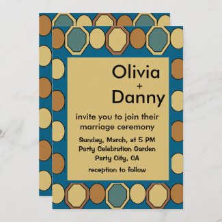 Vintage Geometric Shapes Mid Century Wedding