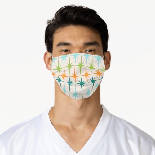 Vintage Geometric Starbursts Adult Cloth Face Mask