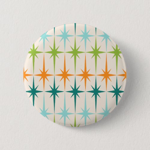 Vintage Geometric Starbursts Button