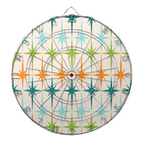 Vintage Geometric Starbursts Dart Board