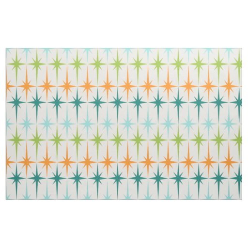 Vintage Geometric Starbursts Fabric