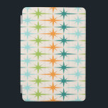 Vintage Geometric Starbursts iPad Mini Cover<br><div class="desc">Vintage. Geometrics. Starbursts. If you love any of those words, this retro Vintage Geometric Starbursts iPad Mini Cover is for you. This mid century modern design features a cream background with rows of turquoise, lime green, orange, and teal starbursts. This mod design pairs beautifully with Strange Little Onion’s Retro Atomic...</div>