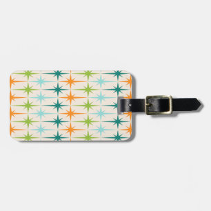 Vintage Geometric Starbursts Luggage Tag