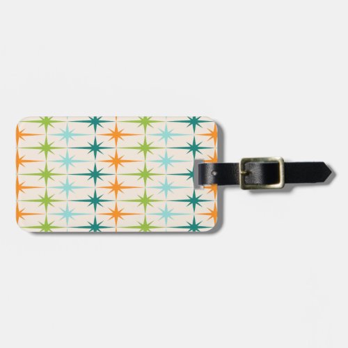 Vintage Geometric Starbursts Luggage Tag