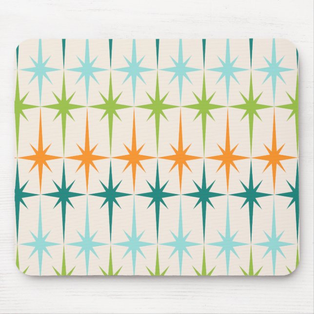 Vintage Geometric Starbursts Mousepad (Front)