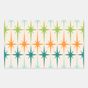 Vintage Geometric Starbursts Stickers