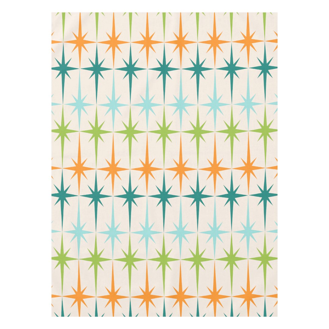 Vintage Geometric Starbursts Tablecloth Zazzle