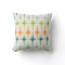 Vintage Geometric Starbursts Throw Pillow
