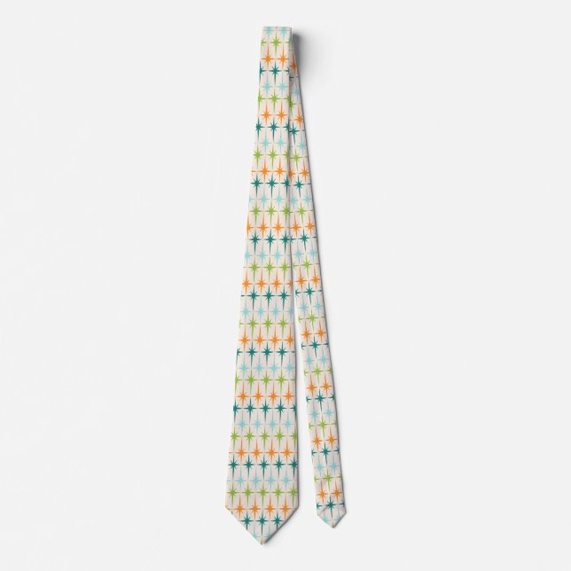 Vintage Geometric Starbursts Tie (Front)