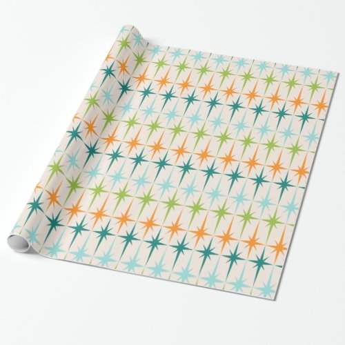 Vintage Geometric Starbursts Wrapping Paper