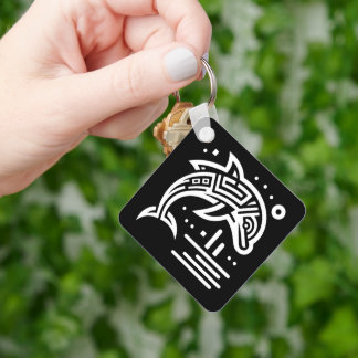 Vintage Geometric Tribal art Keychain