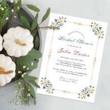 Vintage Geometrical Classical Motif Bridal Shower