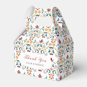 Vintage Geometry Intricate Classical Motif Wedding Favor Boxes