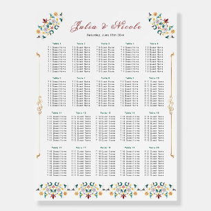 Vintage Geometry Intricate Classical Motif Wedding Foam Board