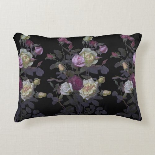 Vintage George Lambdin Still Life with Roses Accent Pillow