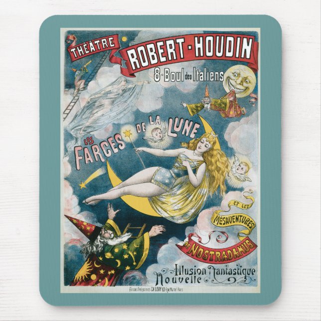 Vintage George Melies Illusion Fantastique Mouse Pad (Front)